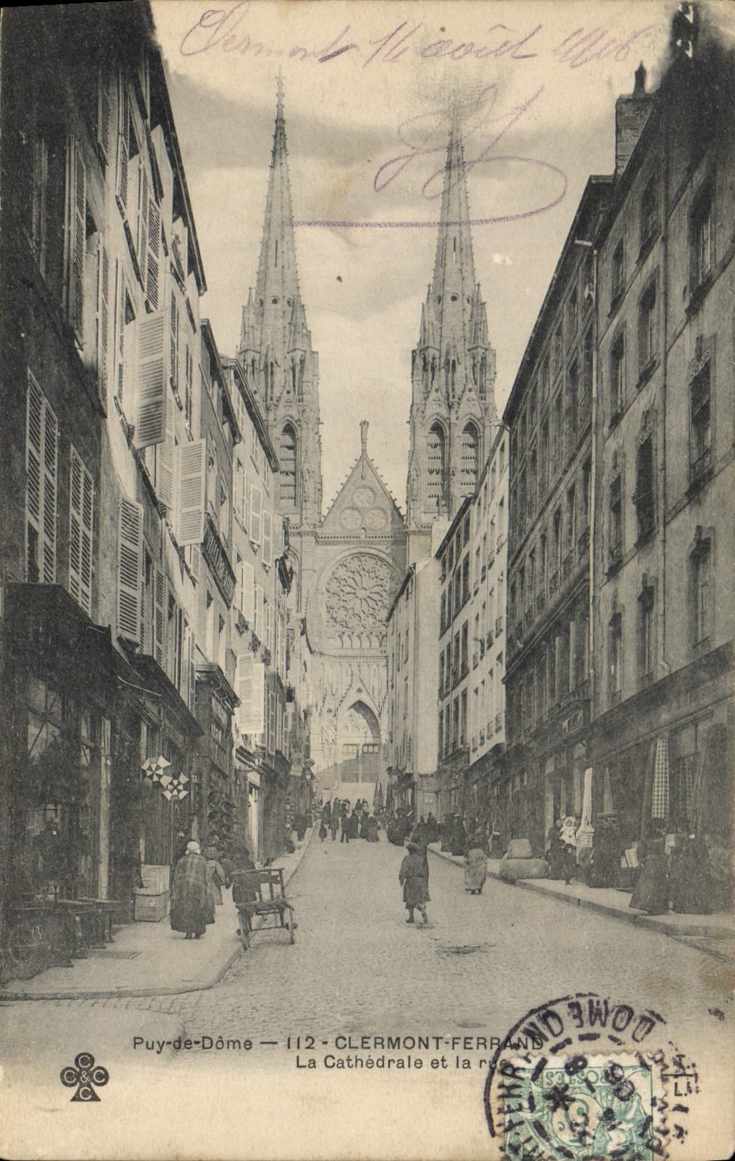 CPA Puy de Dome Clermont Ferrand la cathedrale et la 