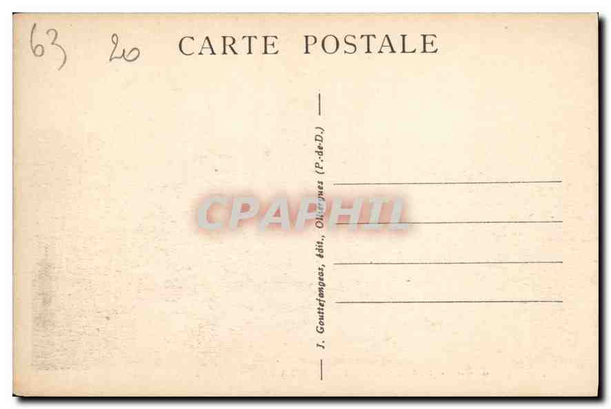 CPA Clermont Ferrand place Gaillard  — Back