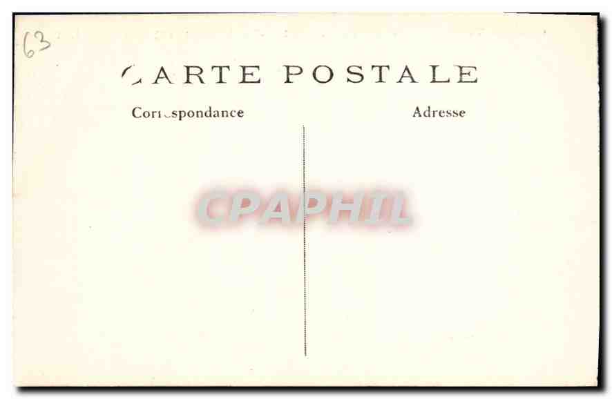 CPA Clermont Ferrand P de D Fontaine d'Amboise et le Quartier general  — Rückseite
