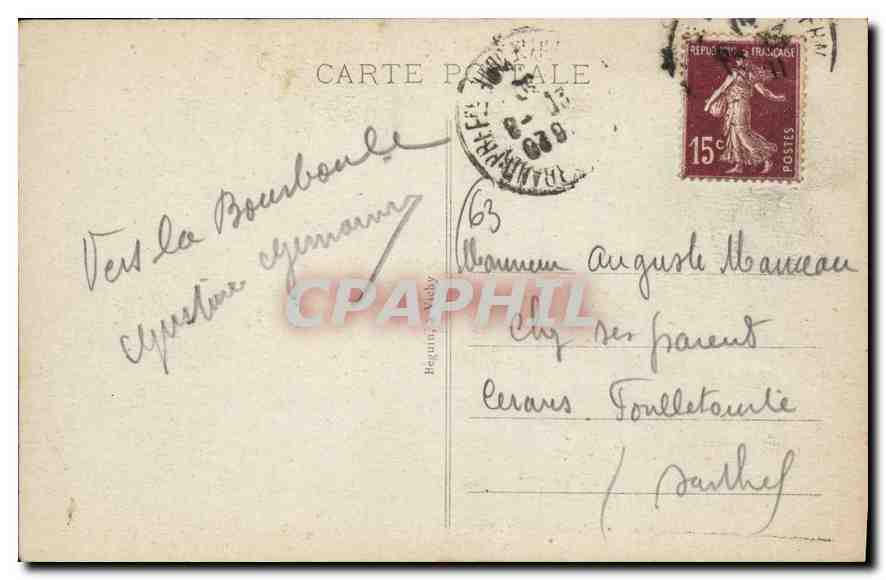 Clermont-Ferrand — Jardin Lecq (Paysage) — Idéal, n° 4063 — Verso