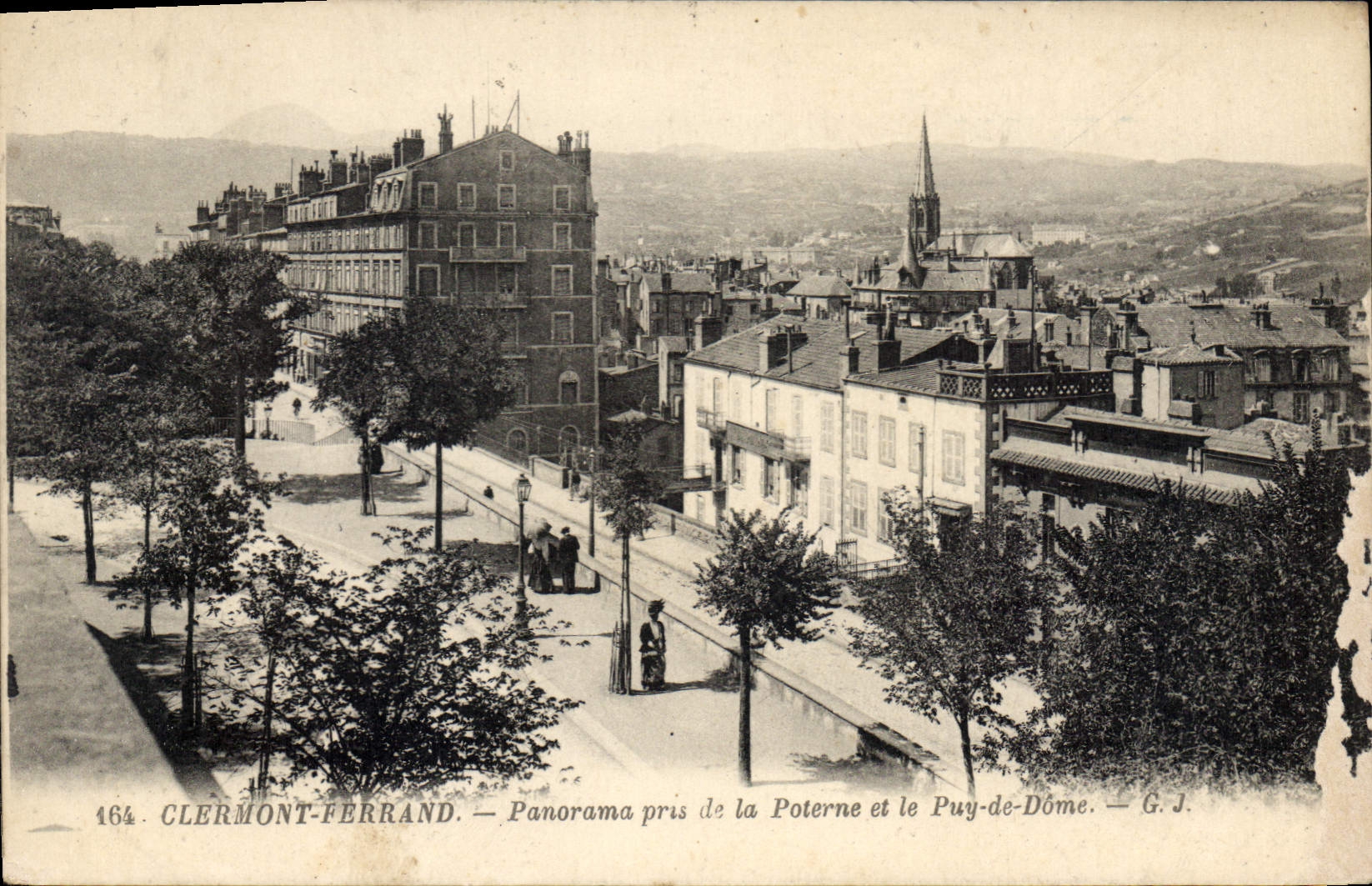 Clermont-Ferrand — Panorama taken from the Poterne and the Puy-de-Dôme — G. J.