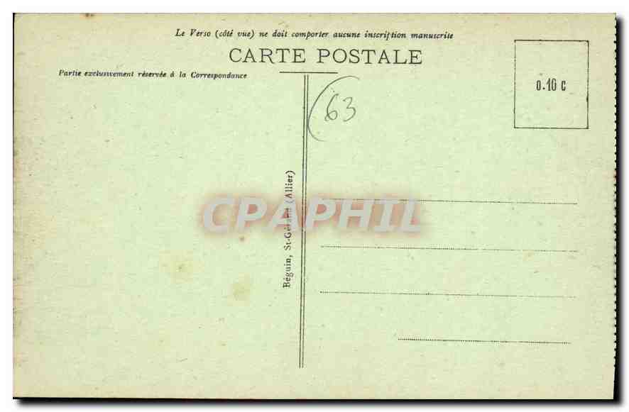 CPA Clermont Ferrand place Gilbert Gaillard et la cathedrale  — Rückseite