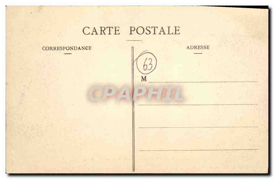CPA Clermont Ferrand la fontaine Petritiante  — Verso