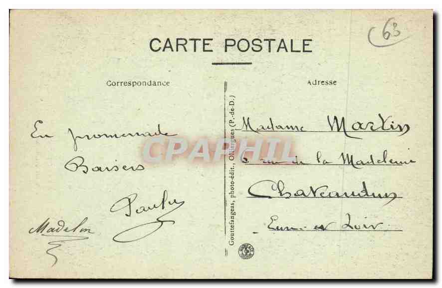 CPA Clermont Ferrand la vierge de Notre Dame du port  — Verso