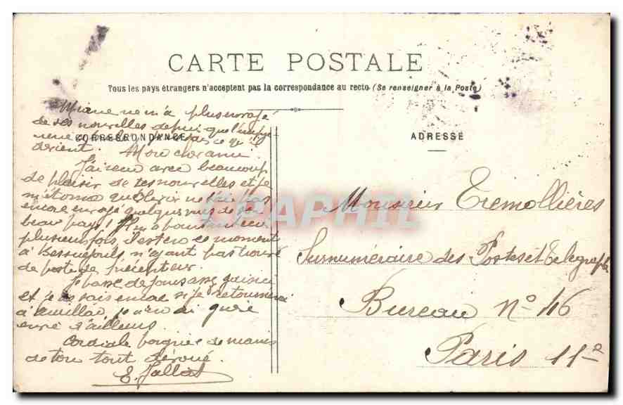 CPA Clermont Ferrand vue generale  — Rückseite