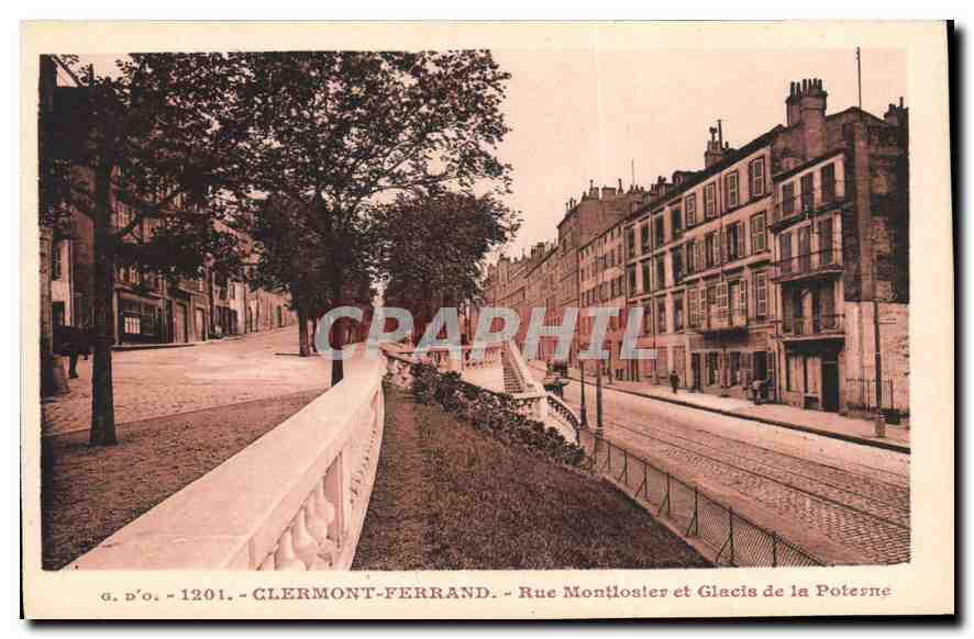 CPA Clermont Ferrand rue Montloster et Glacis de la Poterne 