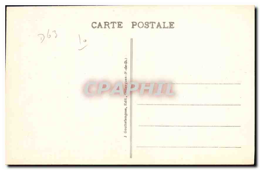 CPA Clermont Ferrand rue Montloster et Glacis de la Poterne  — Rückseite