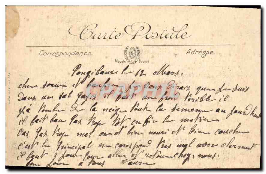CPA Clermont Ferrand Vue generale  — Rückseite