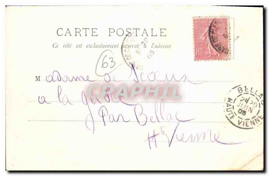 CPA Clermont Ferrand Vercingetorix et St Pierre des Minimes  — Rückseite