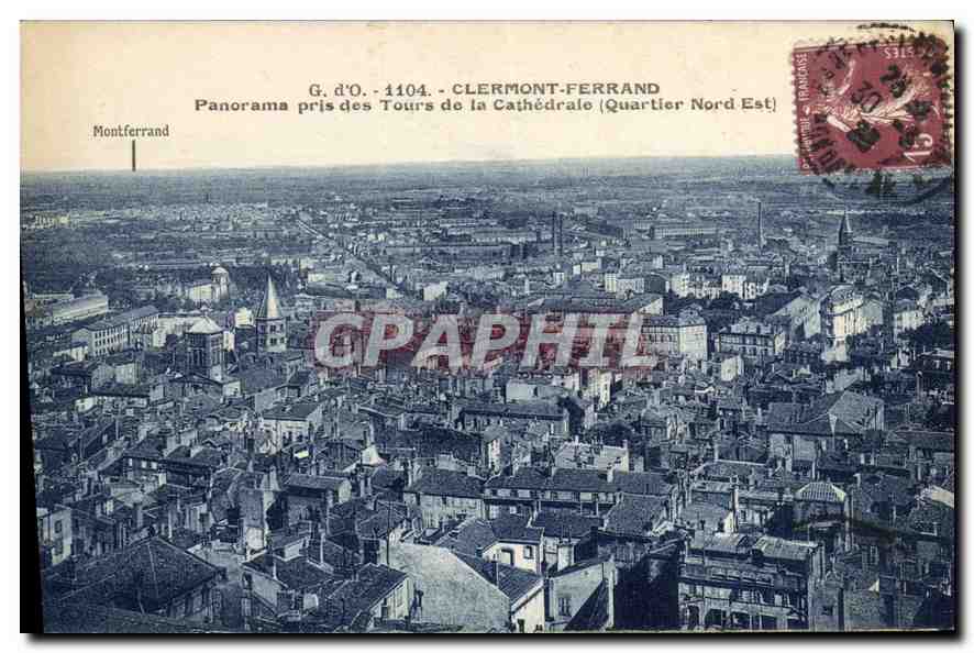 CPA Clermont Ferrand Panorama pris des Tours de la Cathedrale 