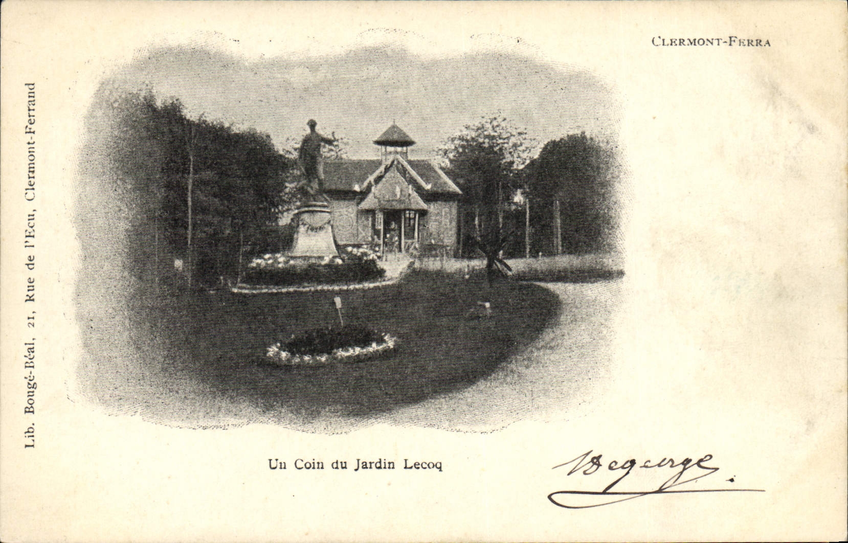 CPA Clermont Ferrand Un coin du jardin Lecoq