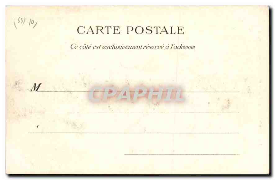 CPA Clermont Ferrand Un coin du jardin Lecoq — Rückseite
