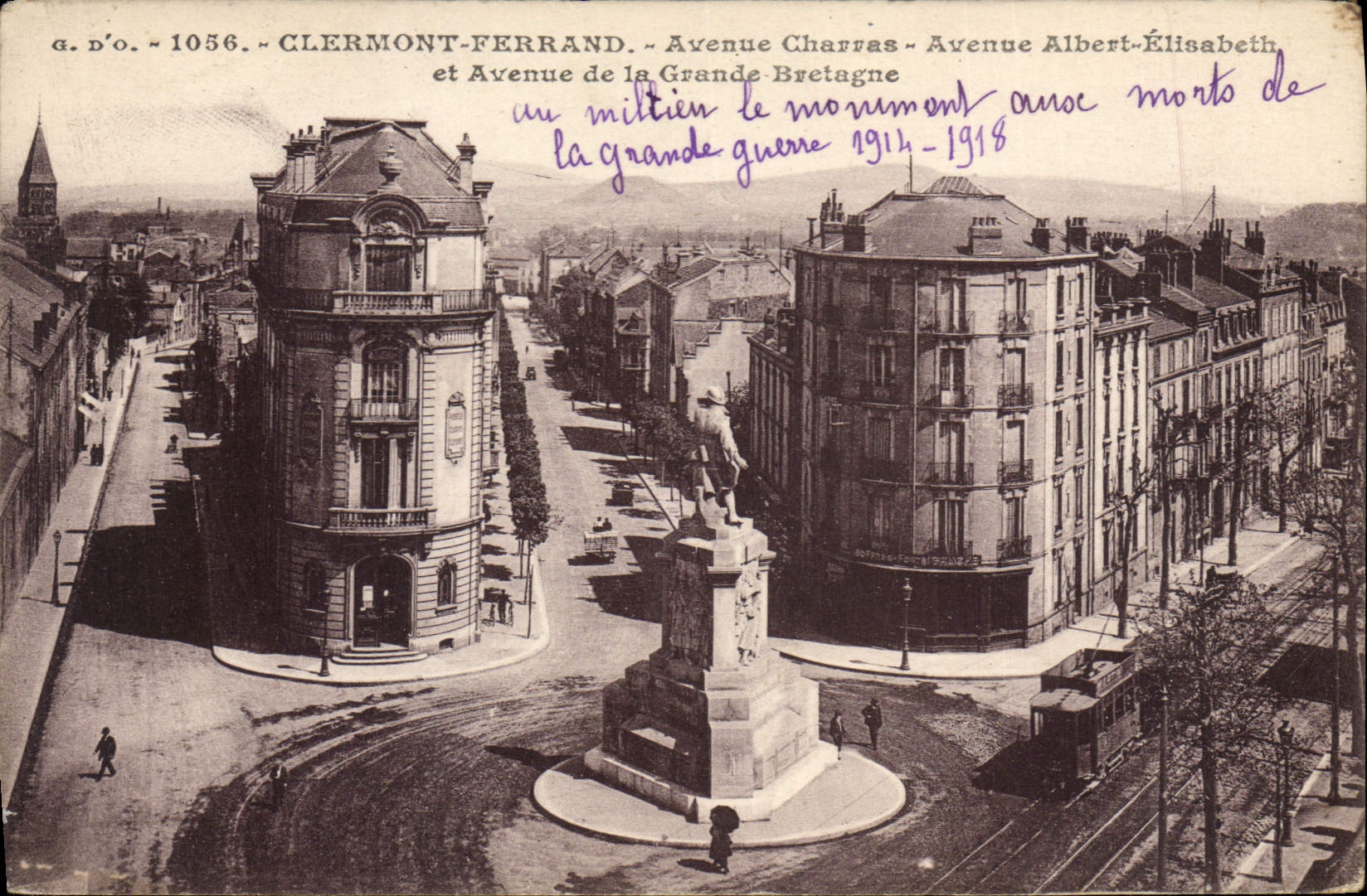 CPA Clermont Ferrand Avenue Charras Avenue Albert Elisabeth et Avenue de la Grande Bretagne 