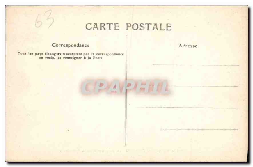 CPA Clermont Ferrand Le Jacquemart de la Cathedrale  — Rückseite