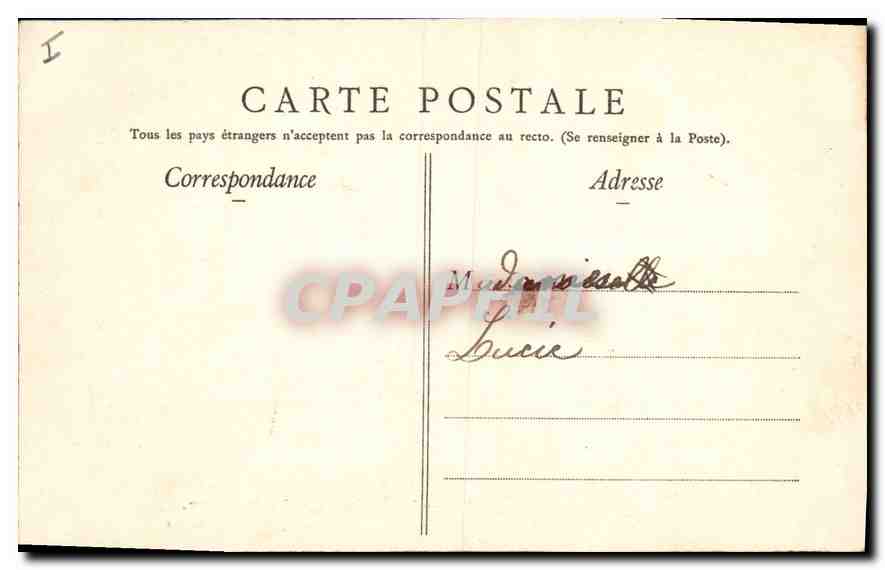CPA Lourdes Le Chateau  — Verso