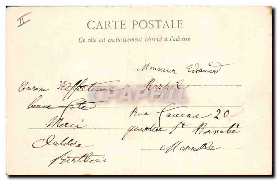 CPA Funiculaire du Jer  — Verso