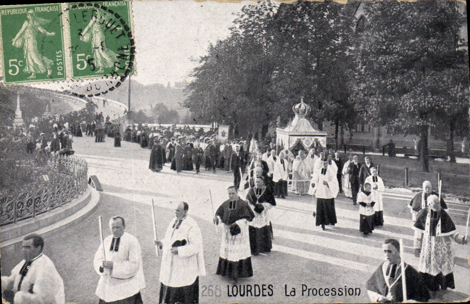 Lourdes — La Procession — Éditeur CPAPHIL n°268