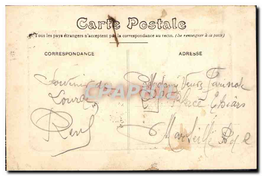 CPA Lourdes Gare du Funiculaire Pic du Ger  — Verso