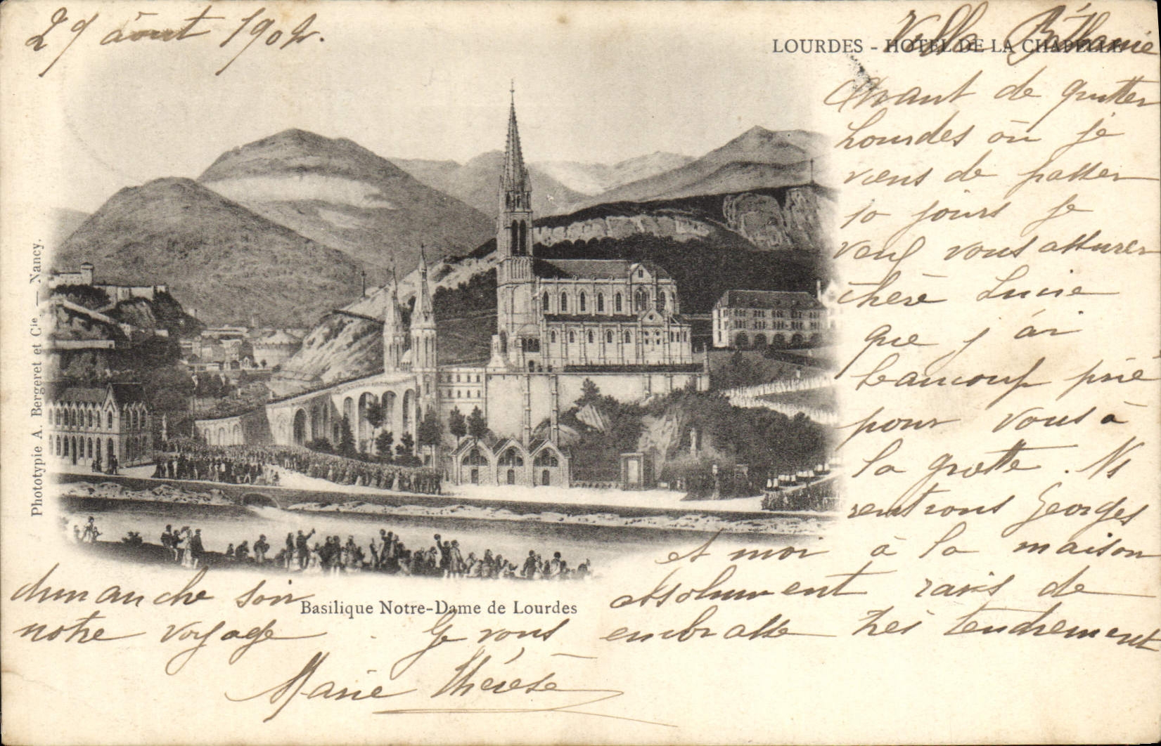 CPA Lourdes Basilique Notre Dame de Lourdes 