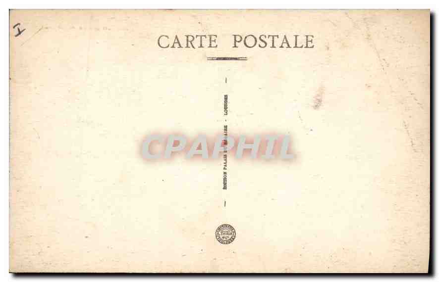 CPA Lourdes Chateau Fort  — Verso