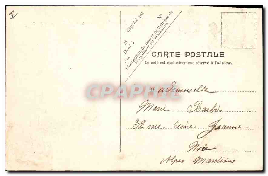 CPA Lourdes Vue generale et le Fort  — Rückseite