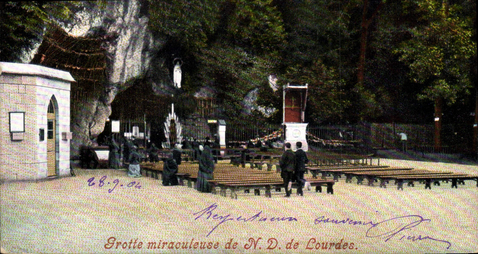 CPA Grotte miracuieuse de N D de Lourdes 