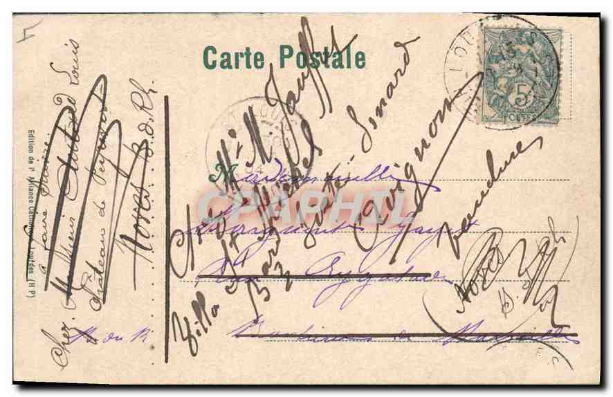CPA Les Sanctuaires de Lourdes  — Verso