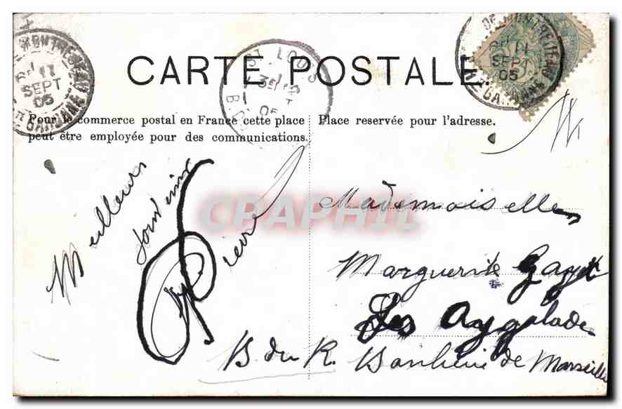 CPA Lourdes Calvaire Breton  — Verso
