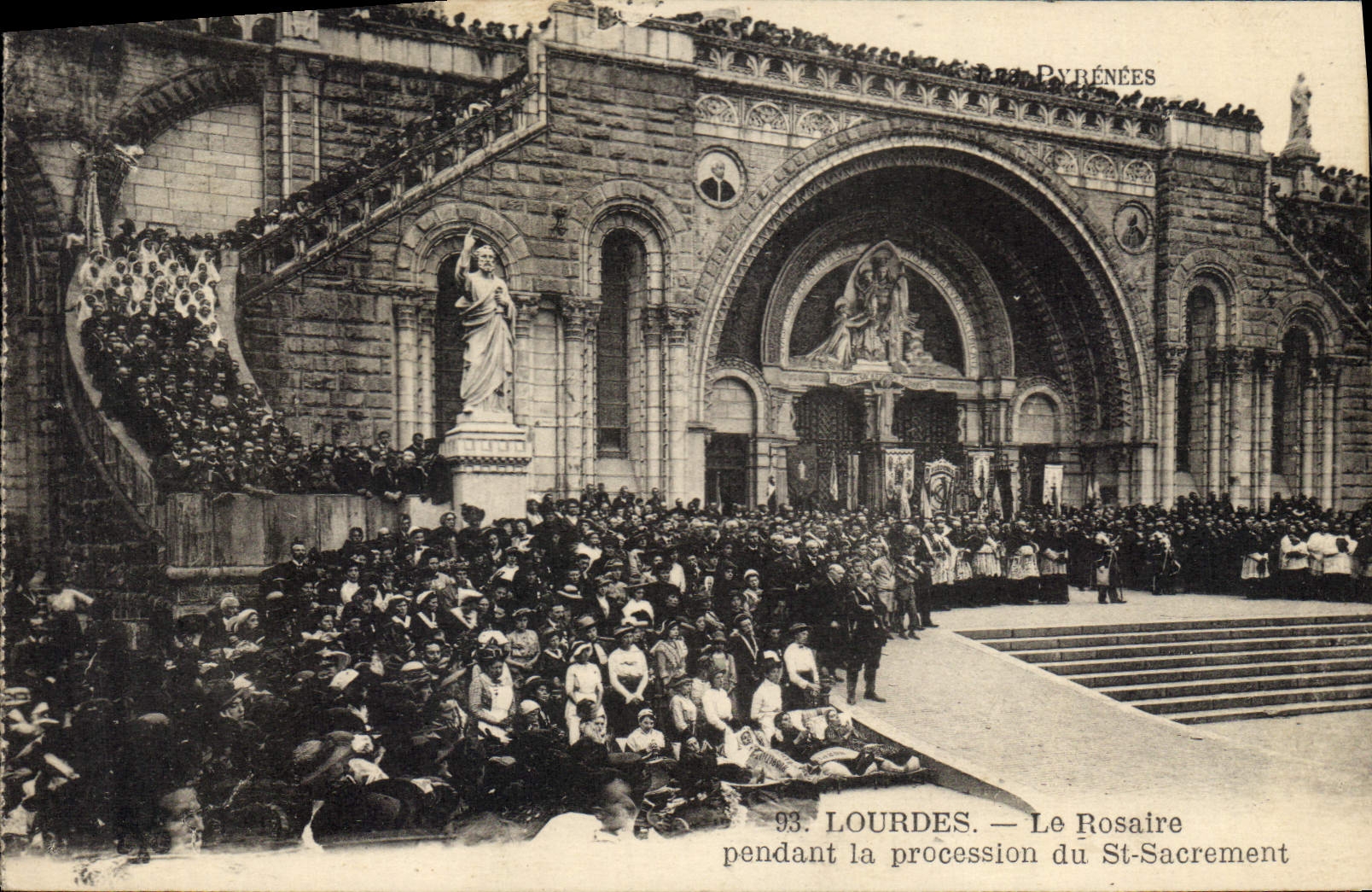 CPA Lourdes Le Rosaire 
