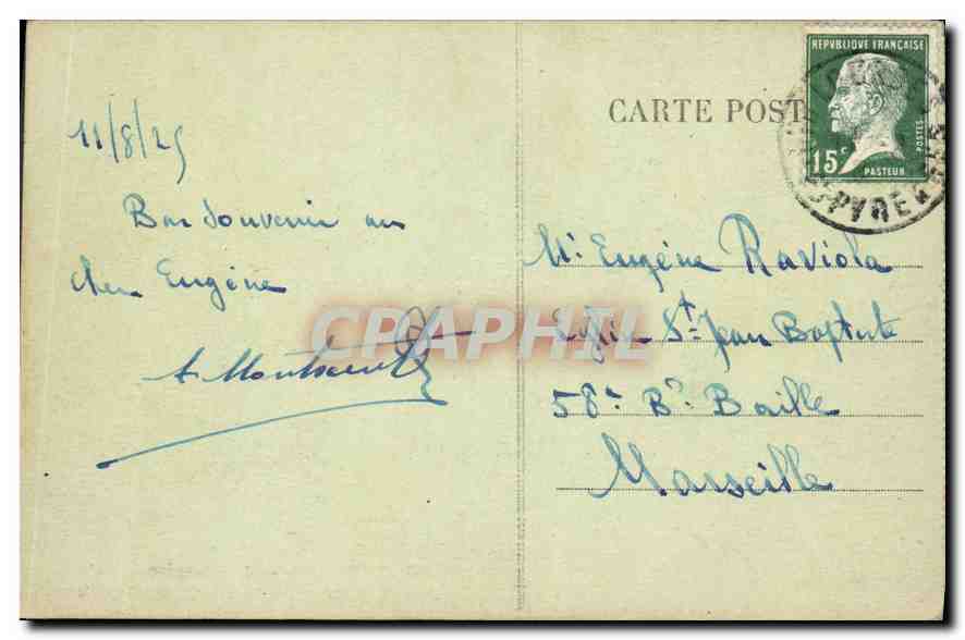 CPA Lourdes Le Rosaire  — Verso