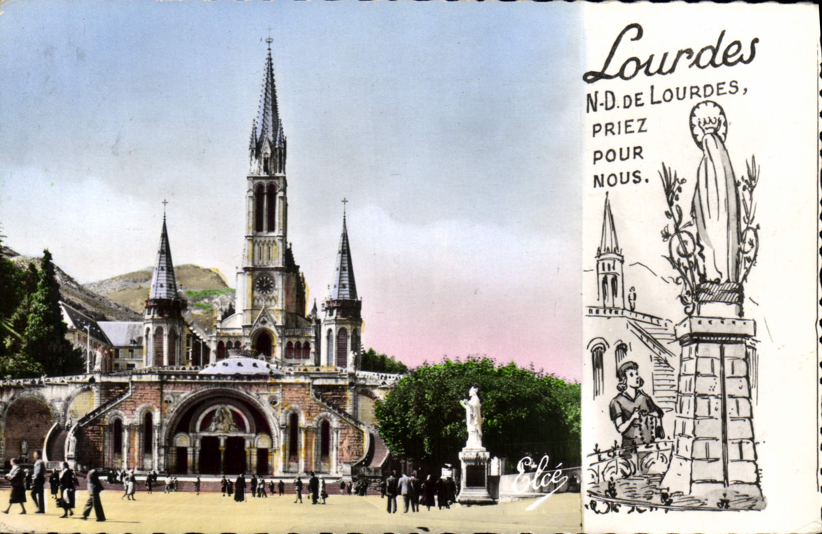 CPA Lourdes Hautes Pyrenees La Basilique 