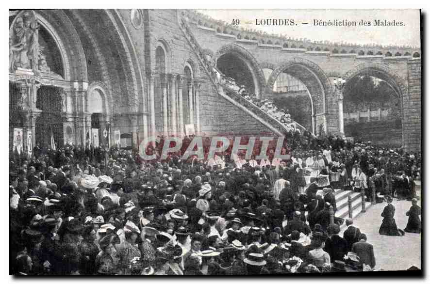 CPA Lourdes Benediction des Malades 
