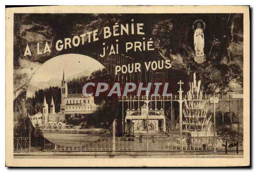 CPA Lourdes La Grotte et la Basilique 