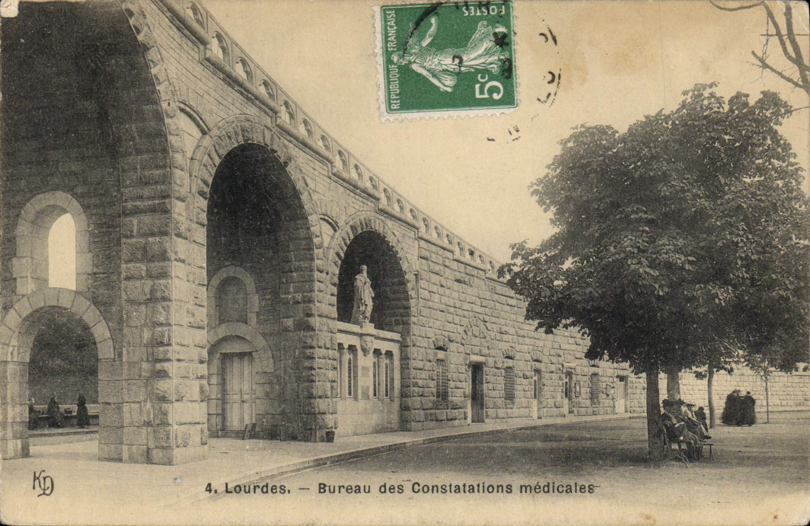 CPA Lourdes Bureau des Constatations medicales 