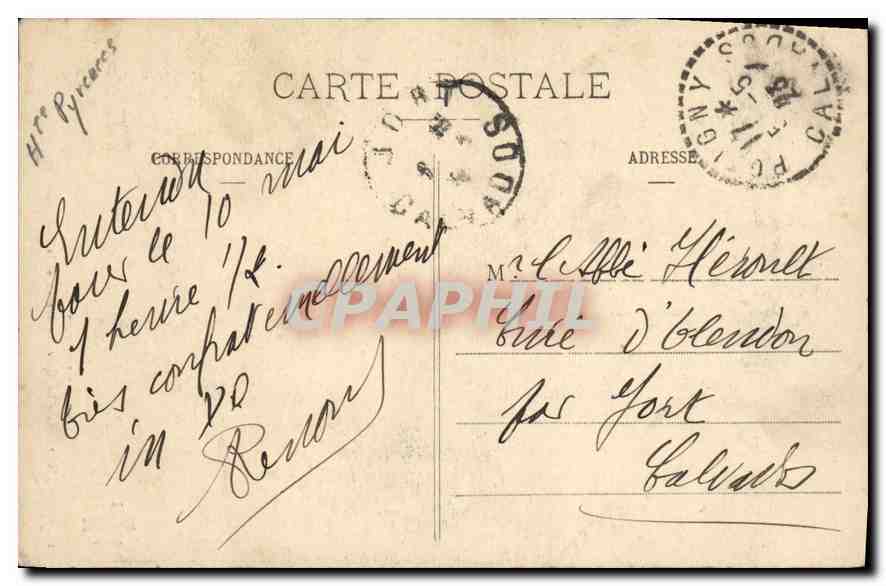 CPA Les Pyrenees Lourdes Le Calvaire Breton et la Basilique  — Verso