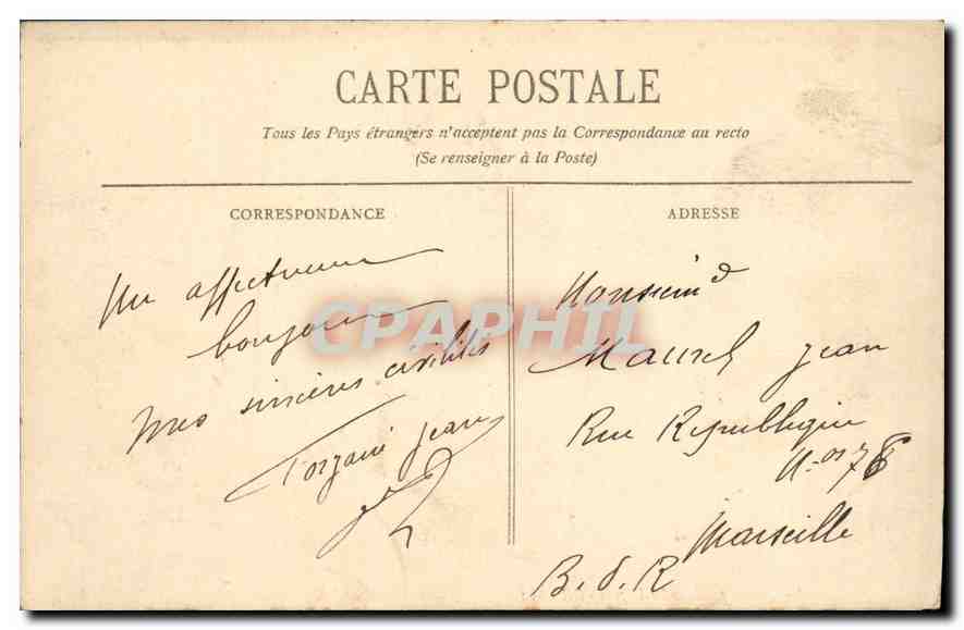 CPA Lourdes Le Sermon pendant les Vepres  — Rückseite