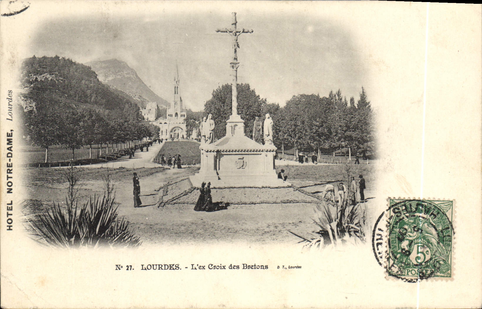 CPA Lourdes L'ex Croix des Bretons 
