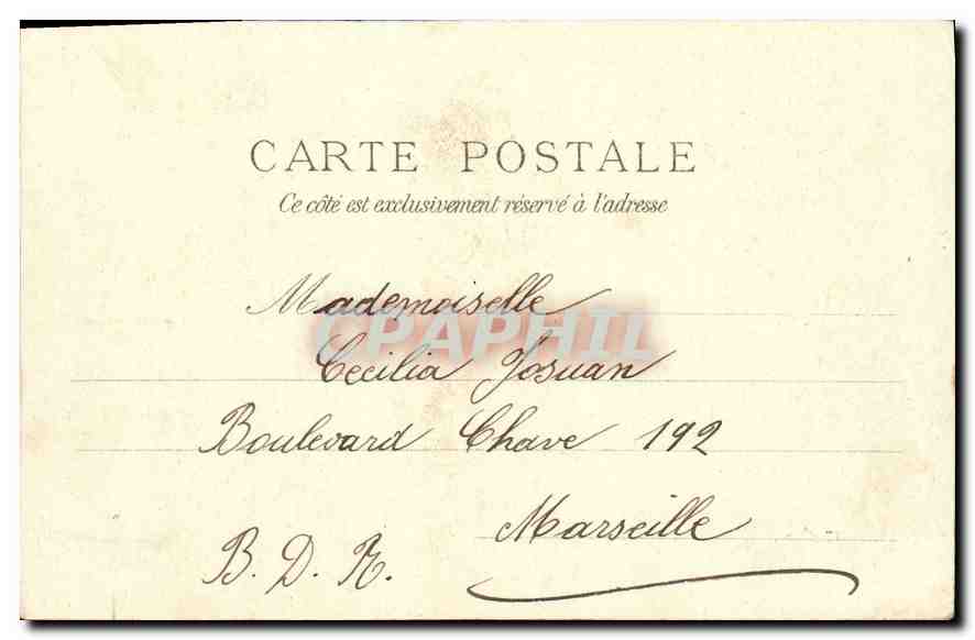 CPA Lourdes L'ex Croix des Bretons  — Verso