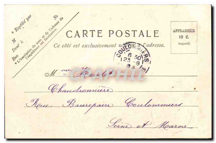 CPA Lourdes Abri des Pelerins  — Verso