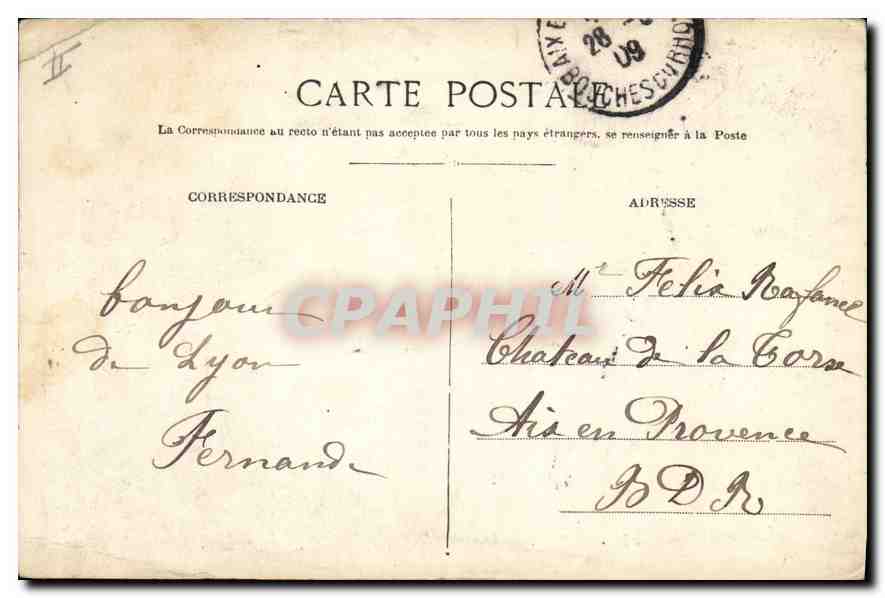 CPA Lyon Vue vers la Croix Rousse  — Rückseite