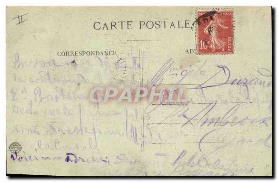 CPA Souvenir de Lyon  — Verso