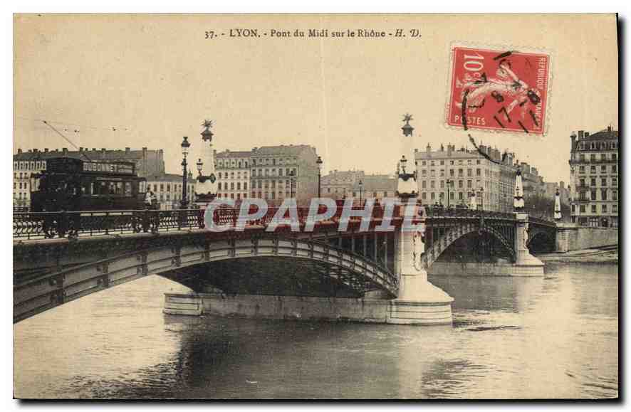 CPA Lyon Pont du Midi sur le Rhone 