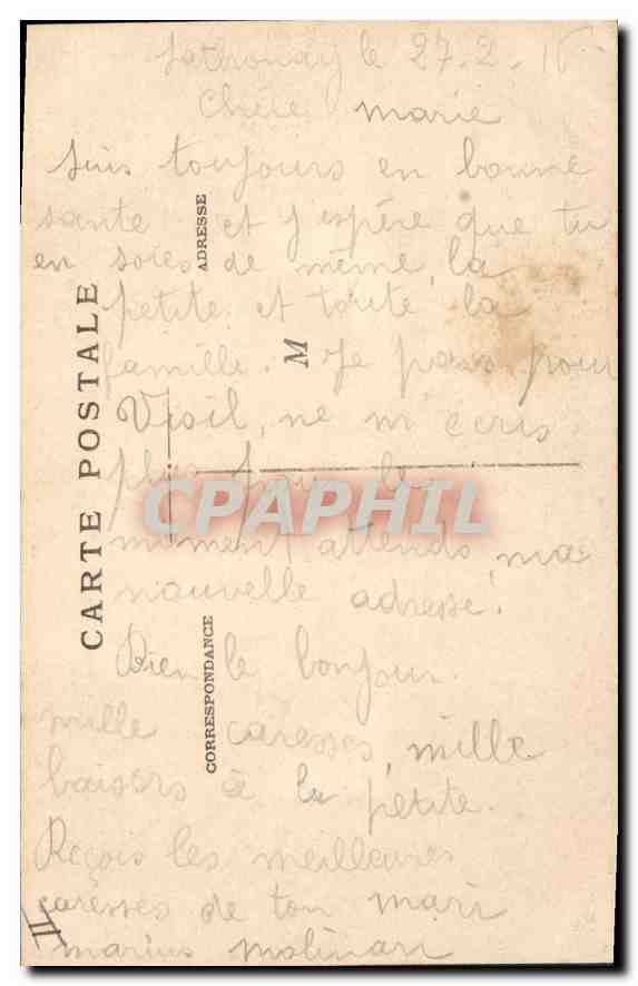 LYON — Pont de la Guillotière — Hôtel-Dieu et Coteau de Fourvière — E.R. — Verso