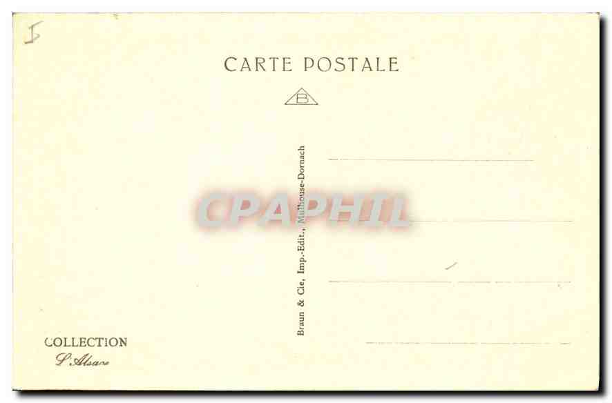 CPA Strasbourg La Cour du Corbeau  — Rückseite