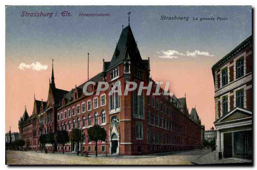 CPA Strasbourg La grande Poste 