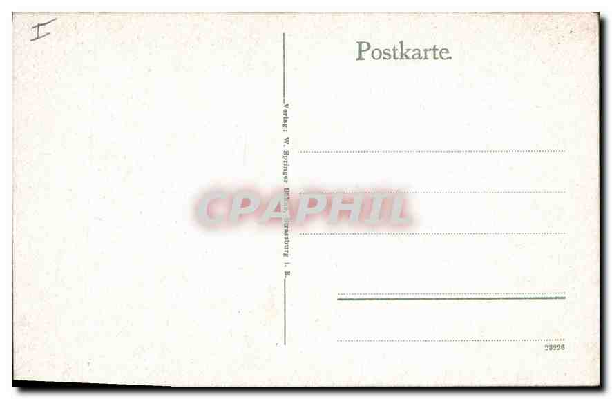 CPA Strasbourg La grande Poste  — Rückseite
