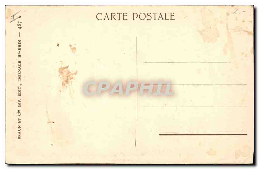 CPA Strasbourg Tour de l'Hopital  — Verso