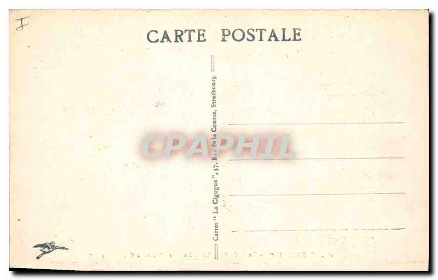 CPA Strasbourg Porte de l'Hopital La Rue d'Or et la Cathedrale  — Verso