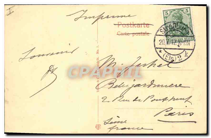 CPA Strasbourg filsace Musee des Arts et metiers  — Rückseite
