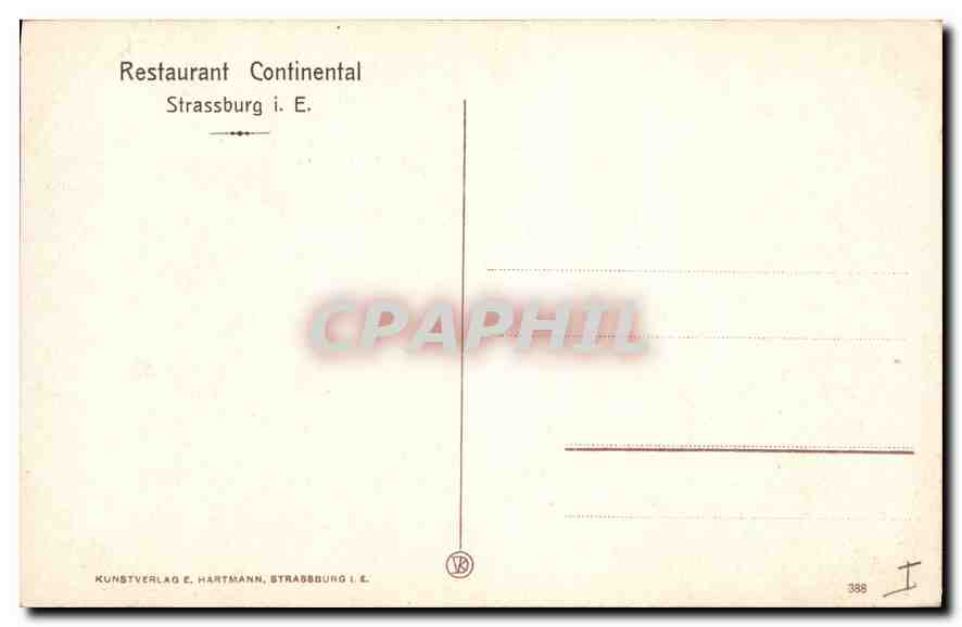 CPA Strassburg La Cathedrale  — Rückseite